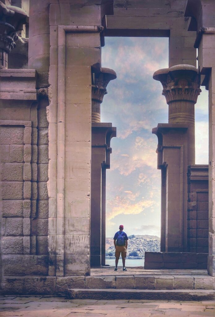 architecture, egypt, travel, man, adventure, traveler, tourist